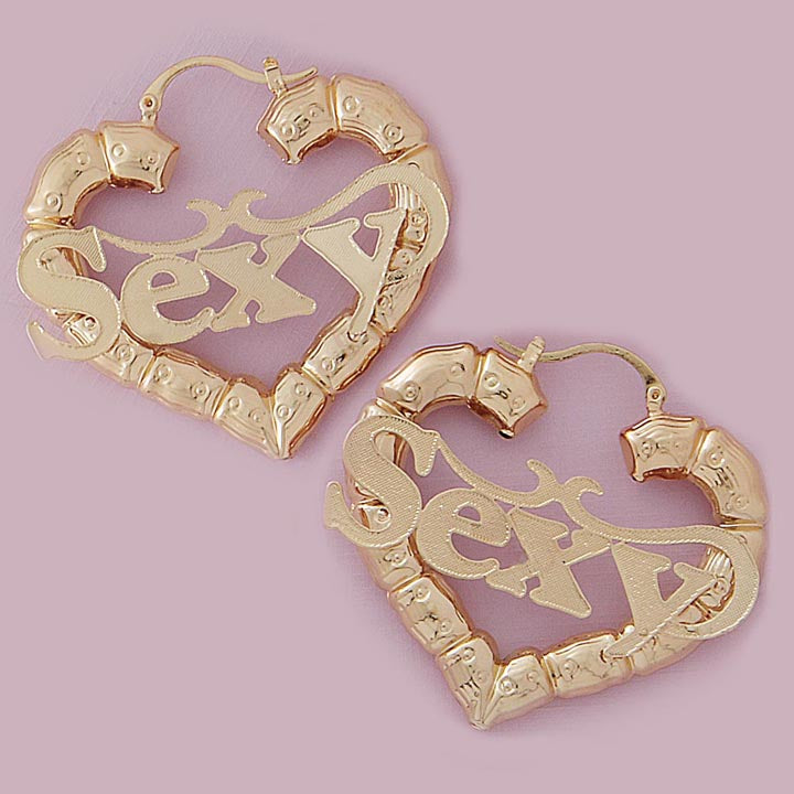 SEXY Heart Bamboo Earrings