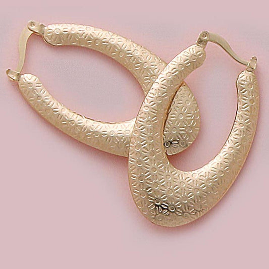 Oval Textured Earrings