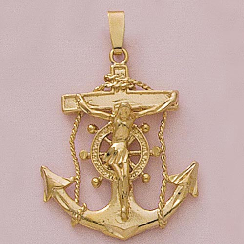 Crucifix Anchor Religious Pendant