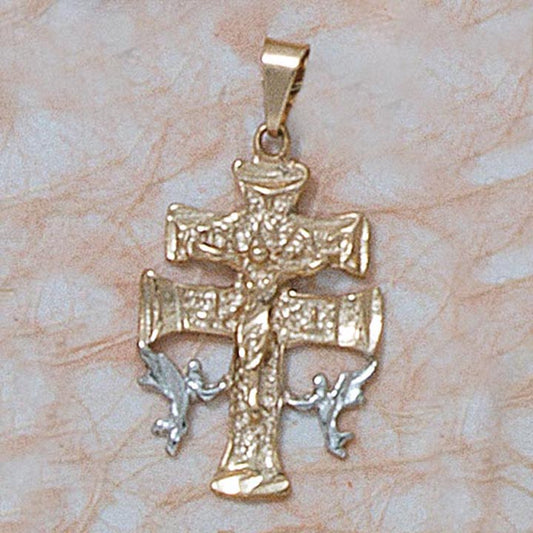 Caravaca Two-tone Crucifix Pendant