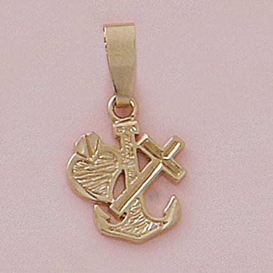 Cross, Anchor, Heart Religious Charm