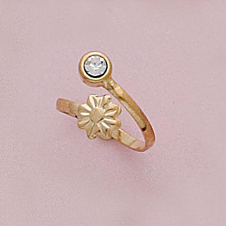 CZ Flower Toe Ring