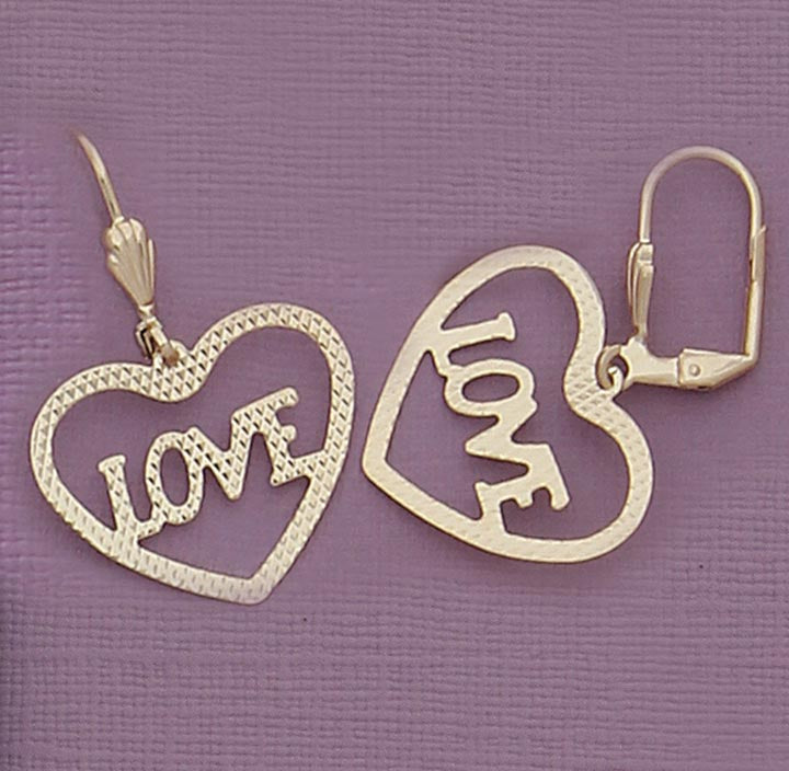 LOVE Heart Earrings