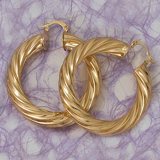 Twist Large Hoop Earrings