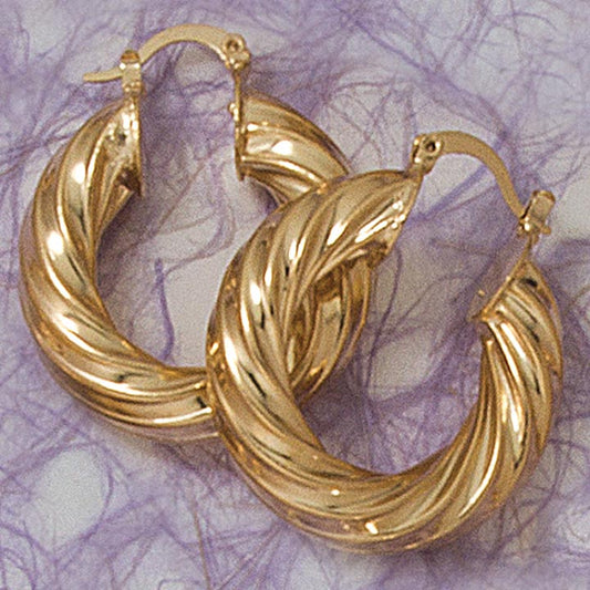 Twist Medium Hoop Earrings