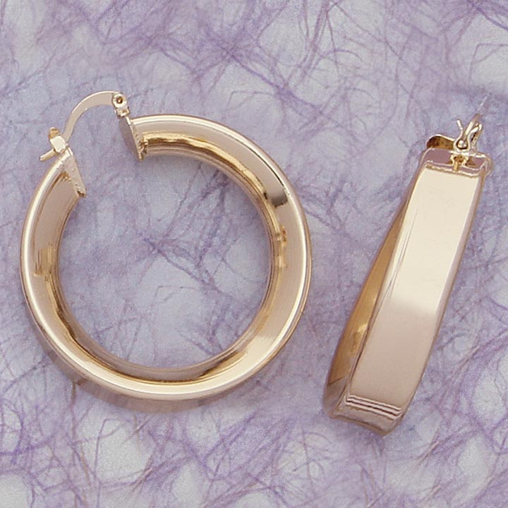 Polished 40mm Hoop Earrings