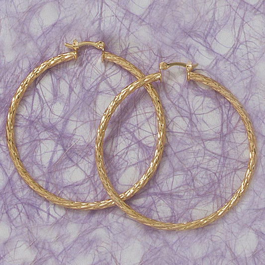 Twisty 60mm Hoop Earrings