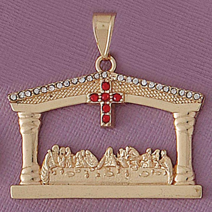 Last Supper CZ Religious Pendant