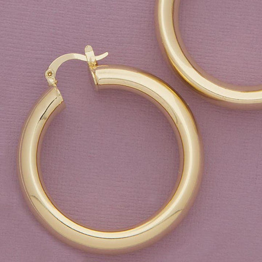 Polished 45mm Hoop Earrings