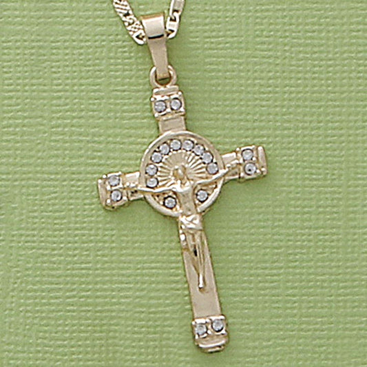 40mm CZ Crucifix Pendant