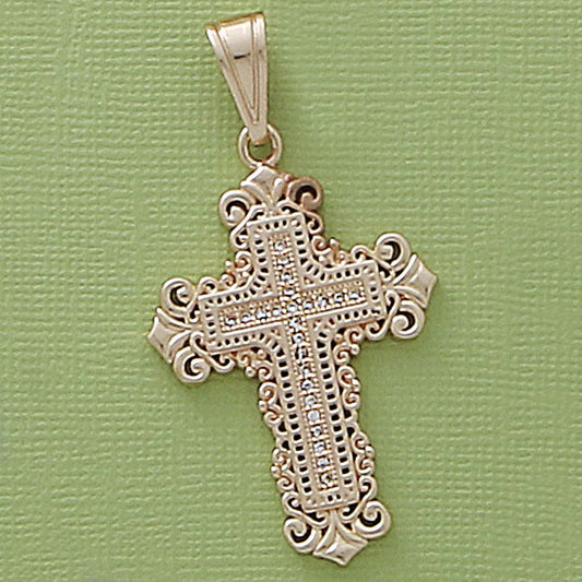 45mm CZ Cross Pendant