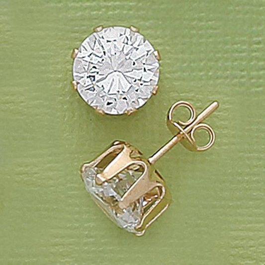 CZ 10mm Stud Earrings