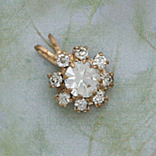 Cubic Zirconia Flower Pendant