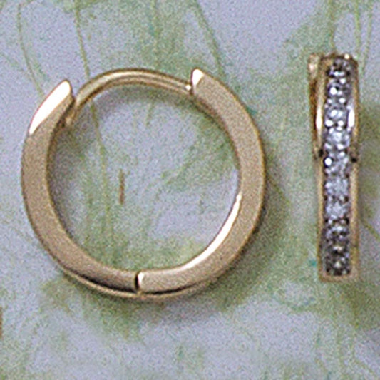 Round 17mm Hoop Earrings with Stones