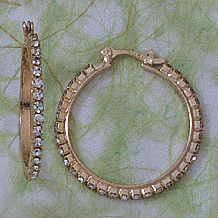 CZ 30mm Hoop Earrings