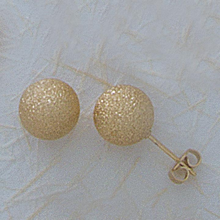 10mm Etched Ball Post Earrings