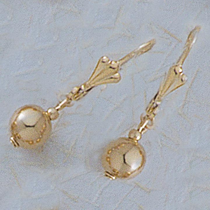 8mm Ball Drop Earrings