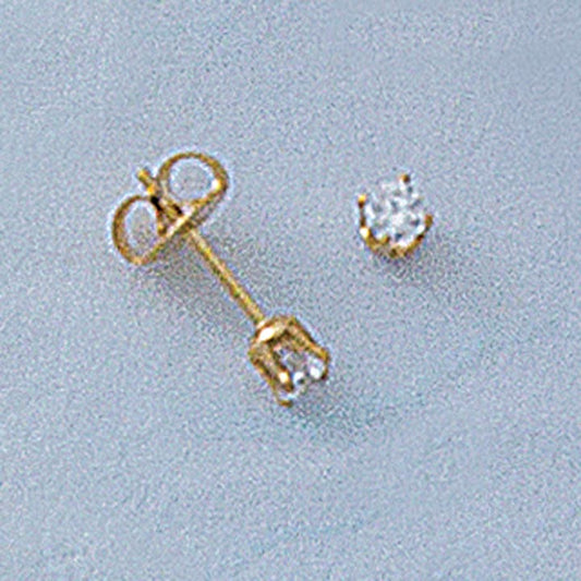 Small 3mm CZ Post Earrings