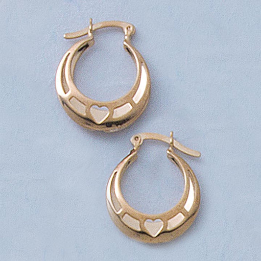 20mm Heart Cut-Out Hoop Earrings