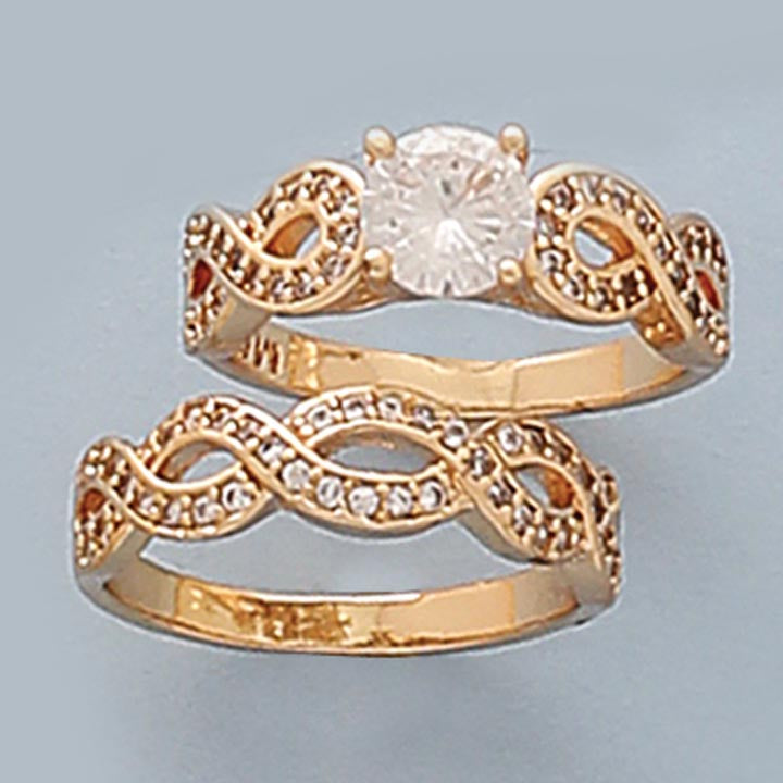 CZ Infinity Duo Ring Set