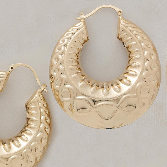 50mm Puffed Hoop Earrings