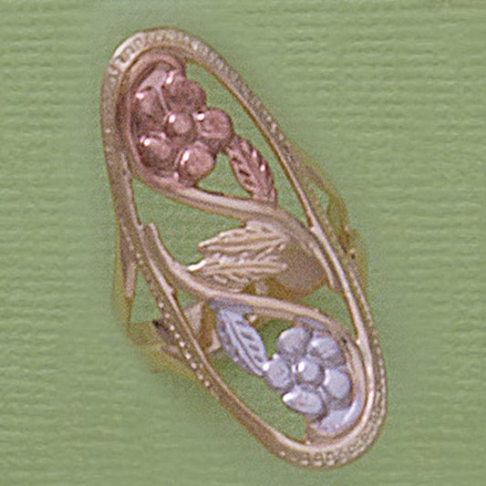 Tri Color Floral Ring