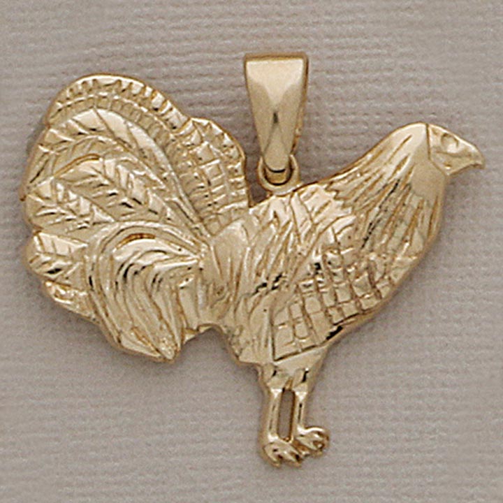 37mm Religious Rooster Pendant