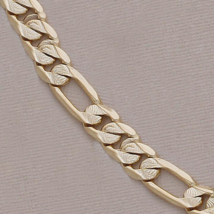 10mm Two-Tone Heavy Figaro Bracelet or Necklace