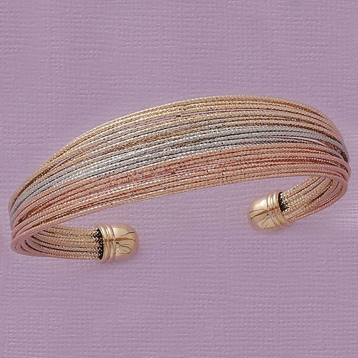 Multi Band Cuff Bangle