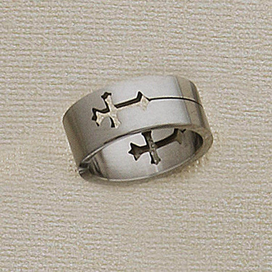 8mm SS Cross Ring